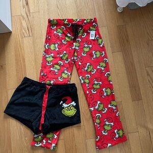 The Grinch Pajama Bottom Set - Pants and Shorts (NWT)